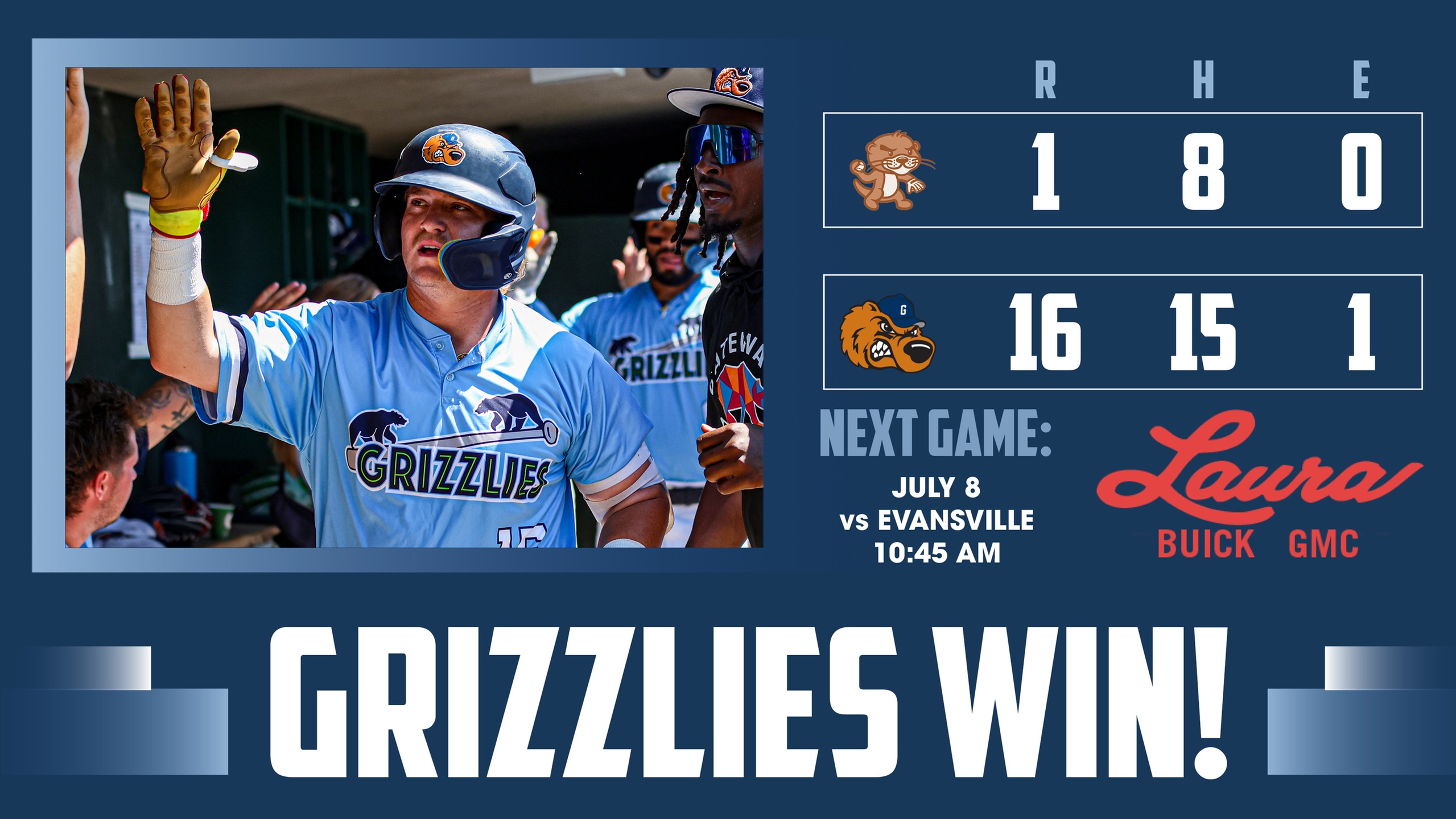 Grizzlies Crush Otters in Series-Opening Rout